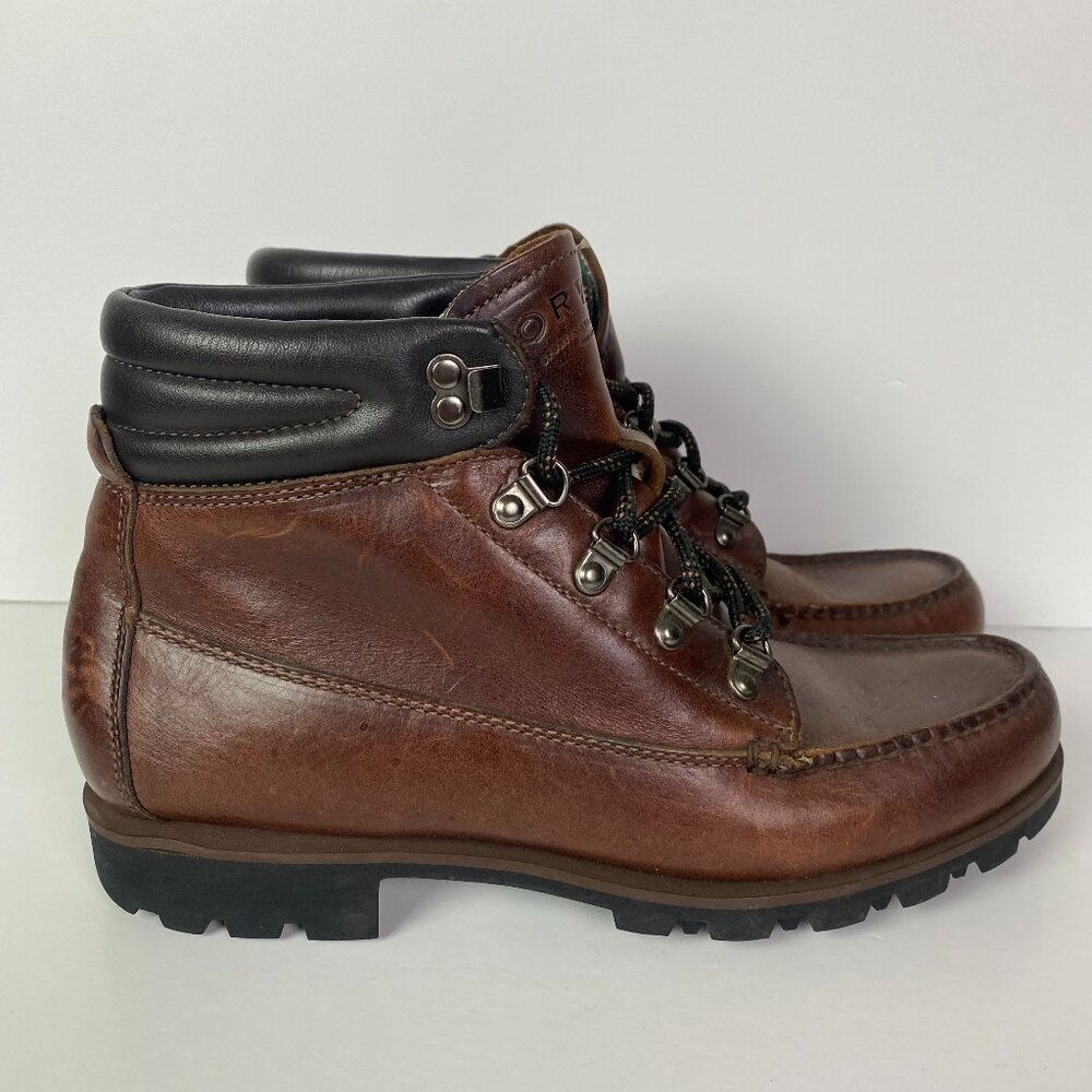 Orvis Boots Men's 9 M Brown Leather Ankle Chukka Lace Up Hiking Sauvage 81204